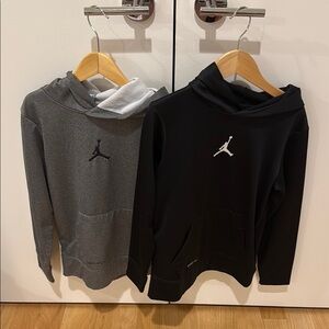 Jordan Youth Medium Gray and Black Hoodies Bundle